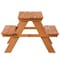 Gardenised Wooden Kids Outdoor Picnic Table for Garden and Backyard, Stained QI004477 - alternate 2